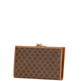 セリーヌ マカダム 長財布 ブラウン PVC レザー レディース CELINE 【中古】